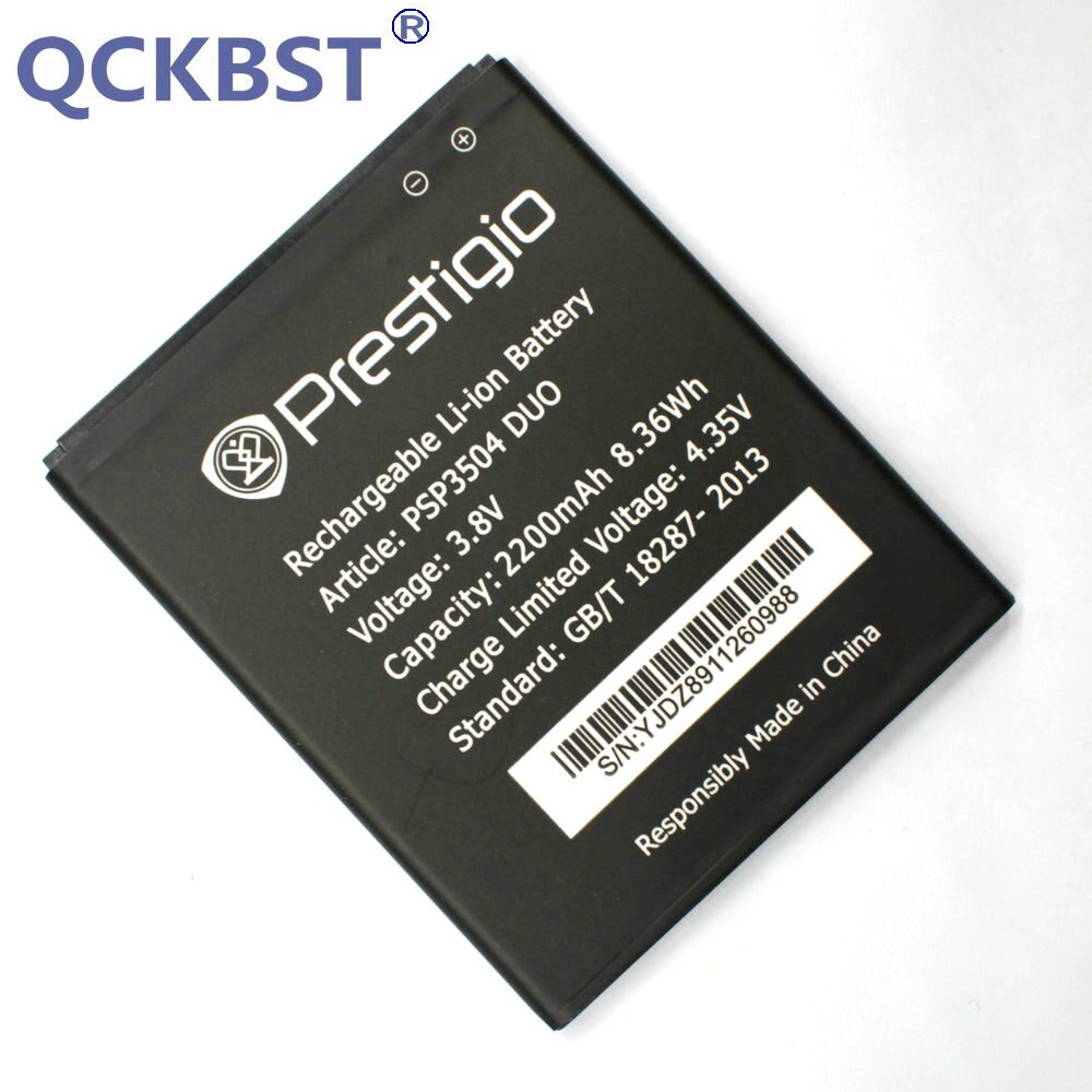 QCKBST Für Prestigio MultiPhone PSP3504 Duo Neue 2200 mAh Ersatz Batterie Batterien auf Lagerbier Verfolgung-Code