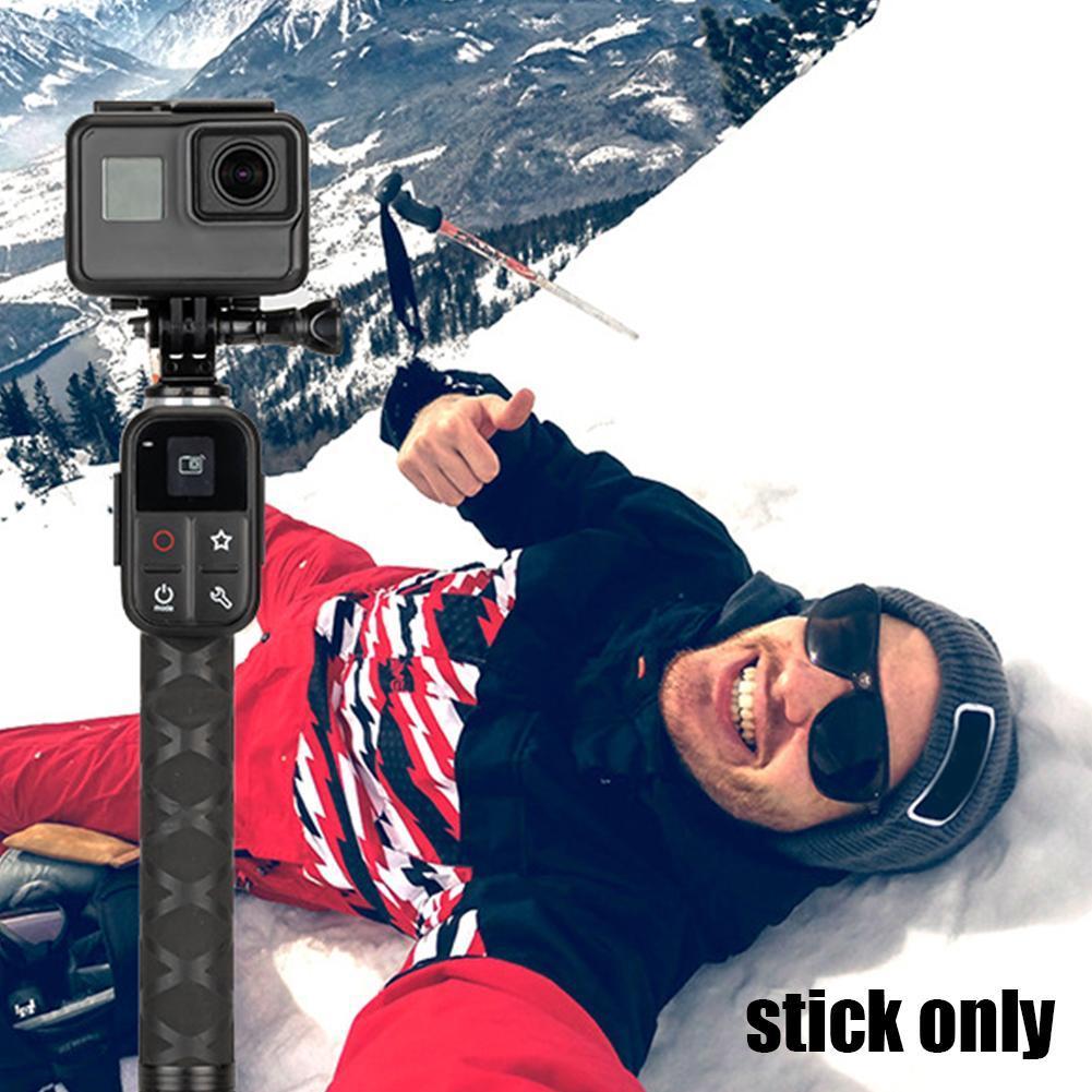 Telesin 35 tommer kulfiber selfie stick stativ vandtæt balck kamera hero pole 9/8/7 action tilbehør til gopro osmo x  e7 n 1