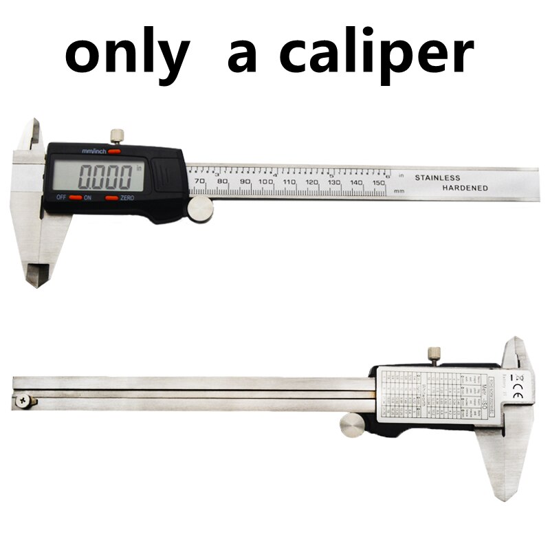 WANHENDA 150mm Digital display Vernier Caliper 6in Stainless Steel Metal Electronic Digital Caliper Micrometer Measuring Tool: only a caliper