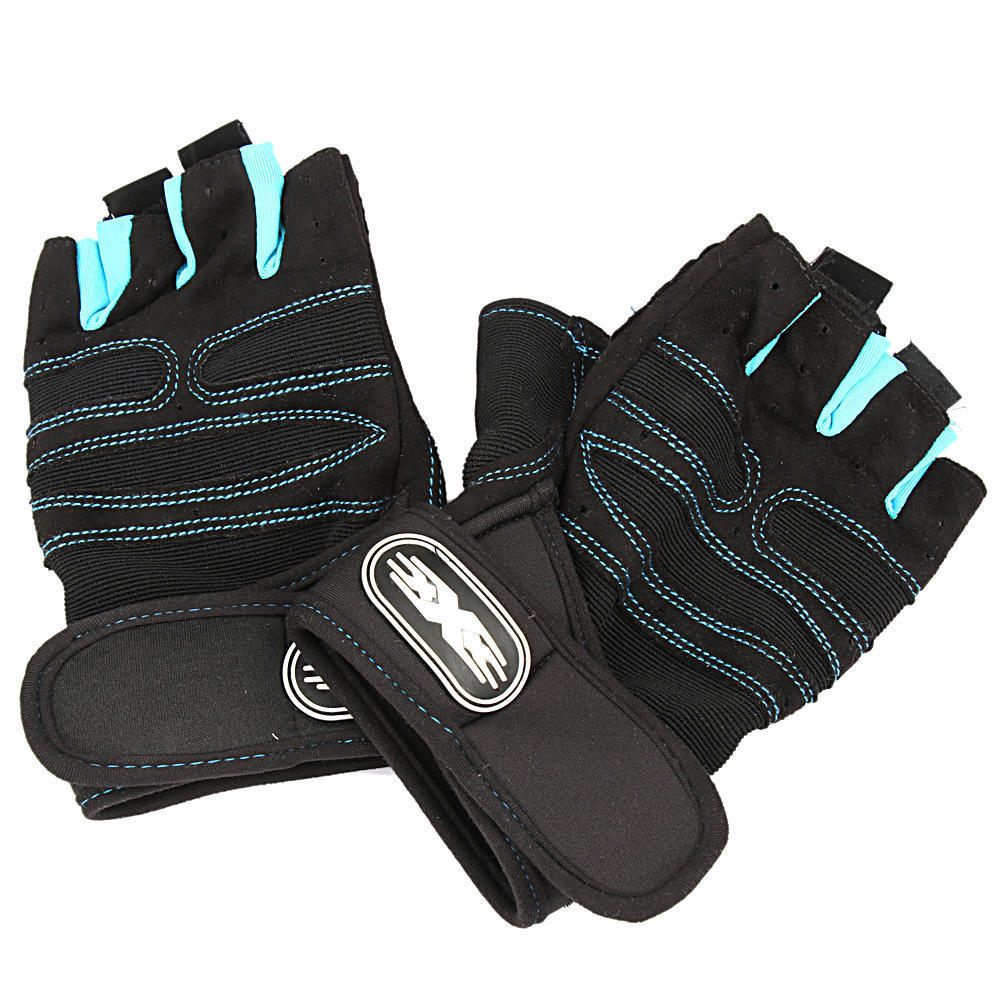Gants d'haltérophilie d'entraînement de gymnase gants de forme physique de demi-doigt gants antidérapants de poignet de protection pour l'exercice extérieur d'intérieur