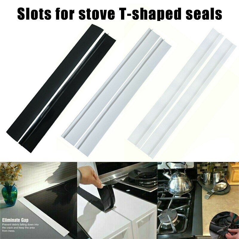 Kitchen Stove Counter Cover T-shaped Strip Waterproof Silicone Stove GapCaulk Tape Filler Tool K888
