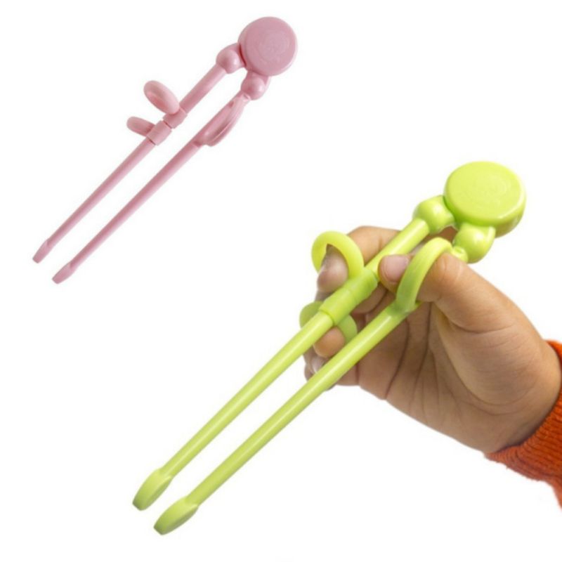 Learning Training Eetstokjes Rvs Chop Sticks Voor Kind Met Siliconen Vinger Ring Volwassenen Leren Chinese Eetstokjes