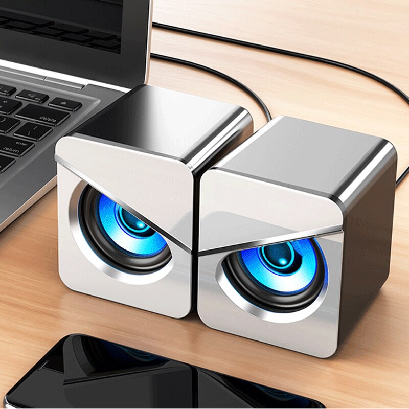 Computer Speaker 4D Stereo Surround Sound Mini Subwoofer Muziek Speaker Voor Laptop Notebook Pc Telefoon Stereo Usb Bedrade Luidsprekers