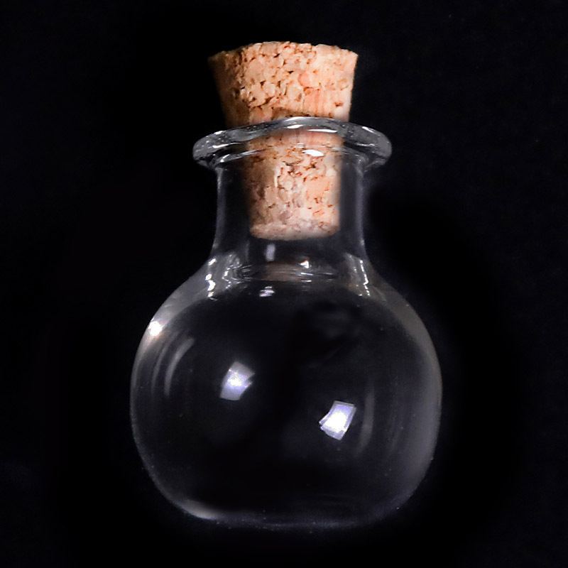 100Pcs Mini 1-2 Ml Helder Glazen Fles Kurk Kleine Drifting Wishing Flessen Diy Hangers: Chocolade