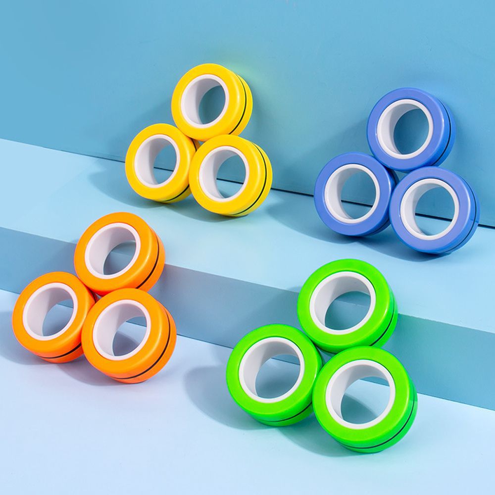 Hauska fidget spinner magneettirengas puristava lelu stressiä estävä figet lelut hotwhells stressiä lievittävä lelut taikarengas dekompressiolelut