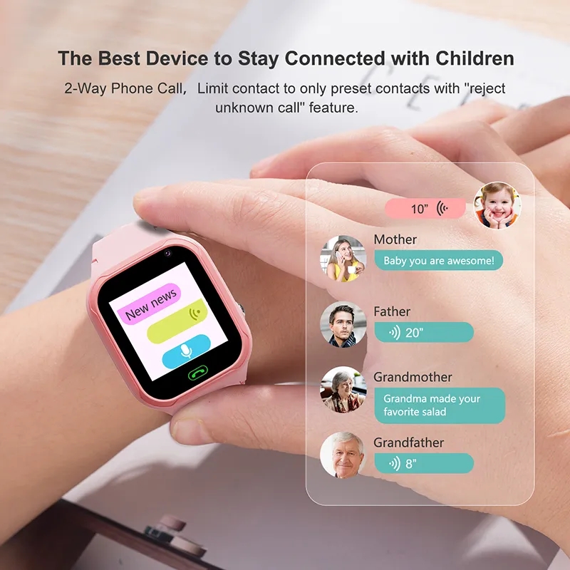 Per Xiaomi 4G Smart Kids Watch SOS Localizzazione GPS Fotocamera Sim Card Videochiamata Orologio telefonico Localizzatore GPS Smartwatch bambino impermeabile