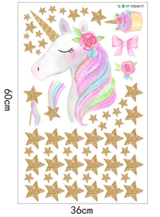 3D Eenhoorn Paard Muursticker Animal Tiger Dinosaur Home Decor Art Mural Meubels Panel Window Sticker Kinderkamer Muur Sticker: Donker Kaki