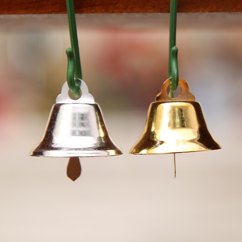 10Pcs Sieraden Ornamenten Diy Kerstboom Bells Kerstversiering Hangers Metalen Bells Kleine Bel