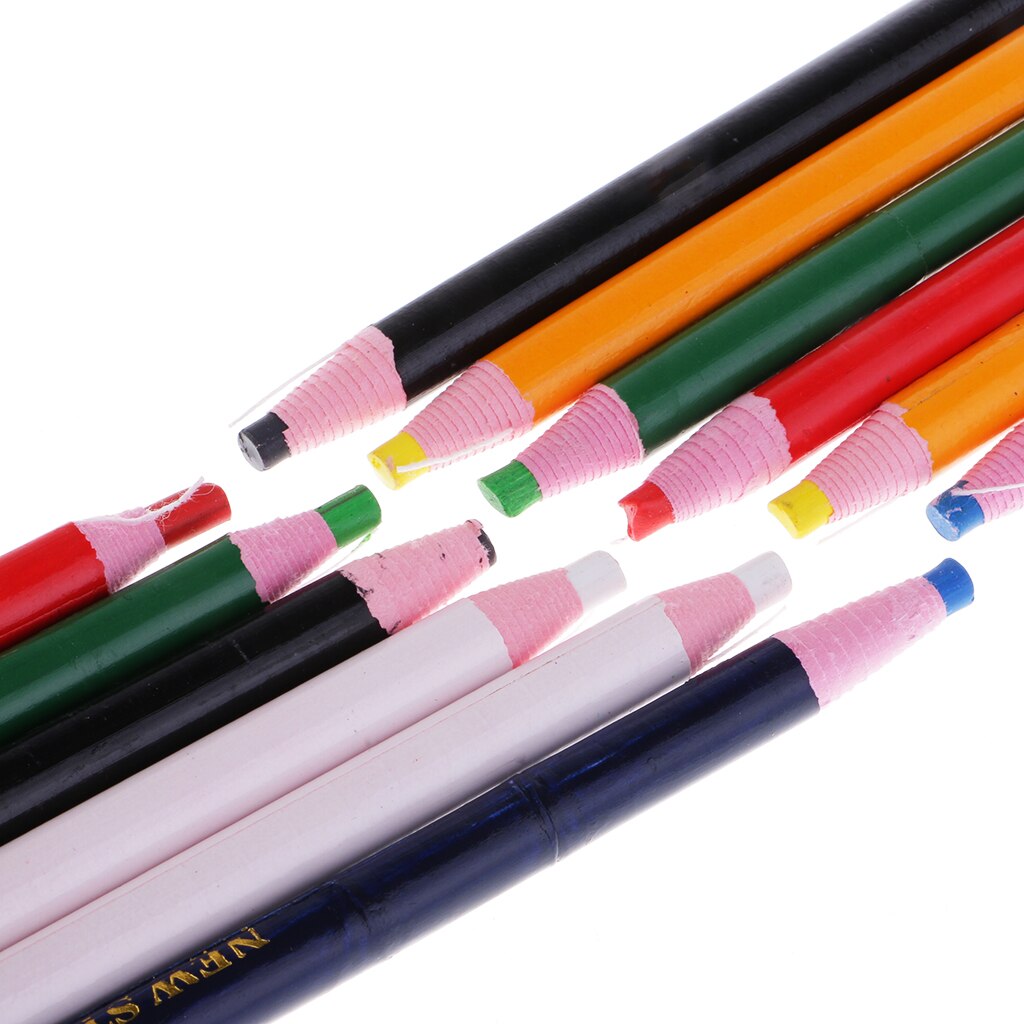 12 stück China Marker Chinagraph Fett Bleistifte für Glas Metall Holz Leder