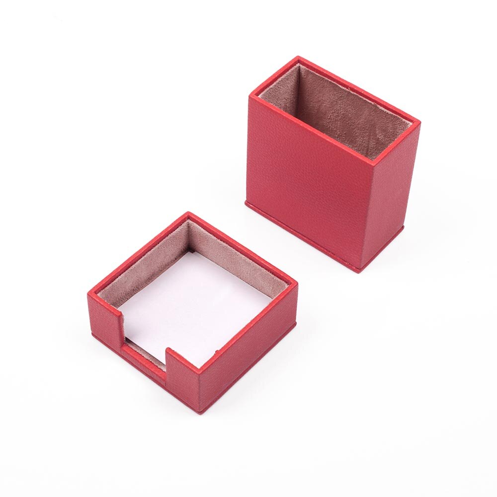 Double Desk Set / Pen Box And Note Paper Holder (Desk Organizer Office Accessories Desk Accessories Office Supplies): Red