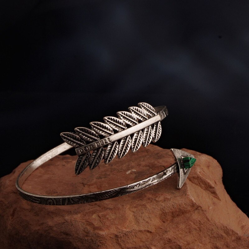 Brazalete del brazo superior clásico bohemio, brazalete con gema de flecha abierta, brazalete de brazo para mujeres, de joyería de