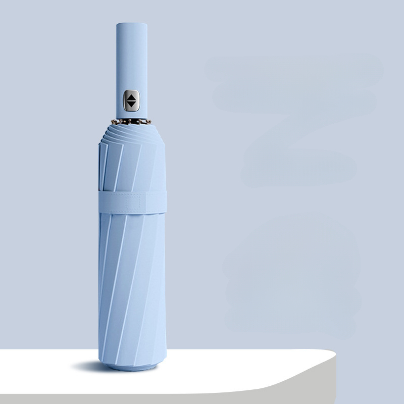 Paraplu Volautomatisch Heren Zakelijk Dubbel gebruik Opvouwbaar Zonwering Zonnescherm Reclameparaplu Parasol Paraplu: Black