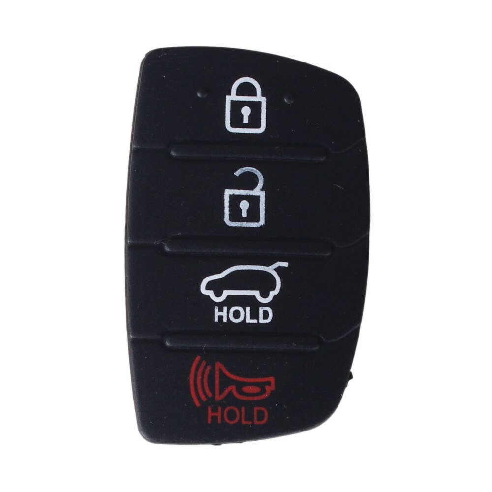Dandkey 3 4 knapper silikone bil nøgle cover etui gummi pad til hyundai  i30 i35 ix20 ix35 ix45 solaris verna kia rio  k2 sportage
