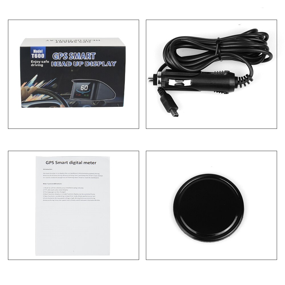 Newest T600 GPS Car Trip Computer Speedometer Car Heads Up Display GPS Navigation Tracking Speedometer Car HUD