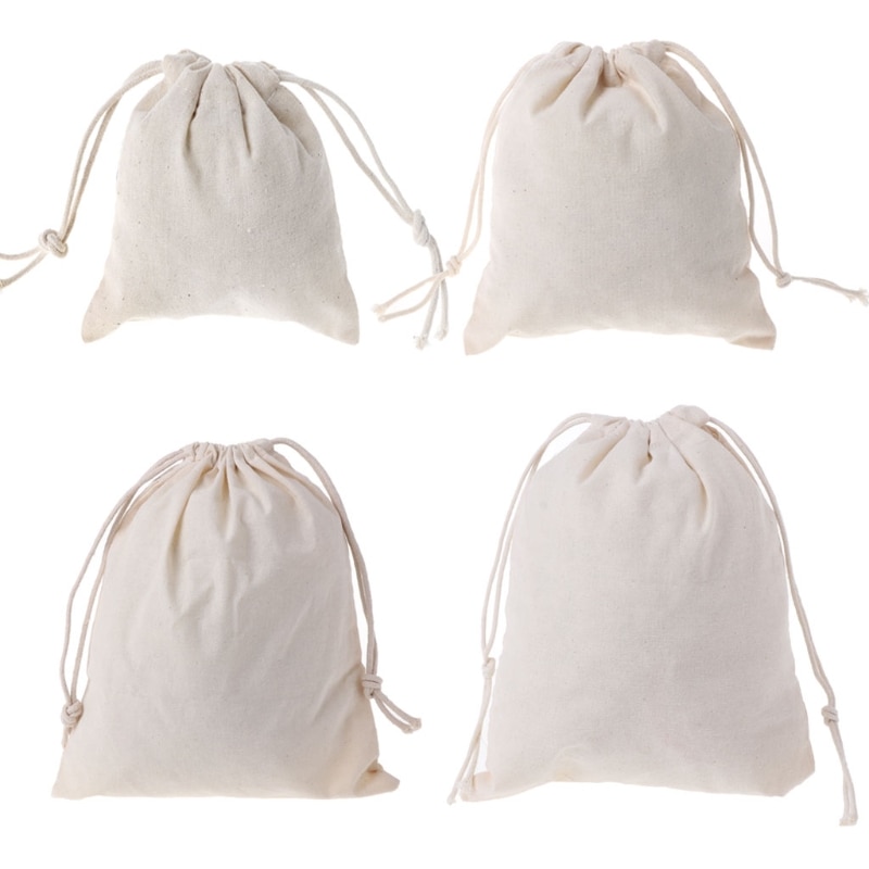 Natuurlijke katoenen trekkoordtas, opbergzak, wasgoed, kledingafwerking, trekkoordtassen, handtas