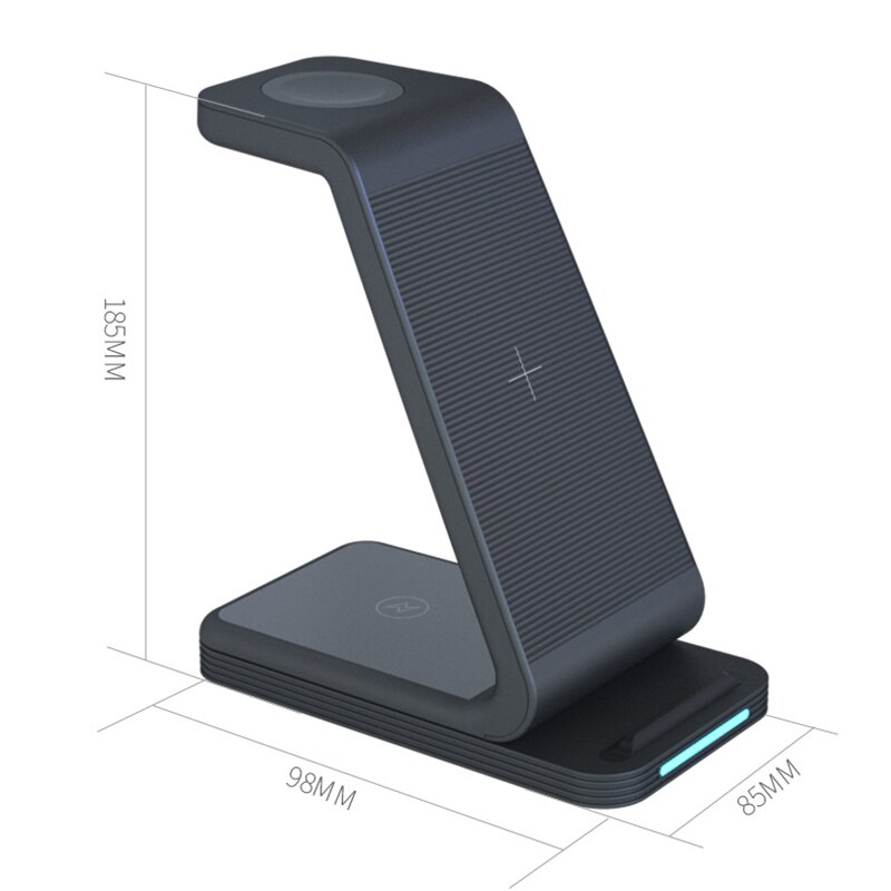 3 In 1 Draadloze Oplader Stand Voor Iphone 13 12 11 Xr 8 Apple Horloge Qi Snel Opladen Dock Station voor Airpods Pro Iwatch 7 6