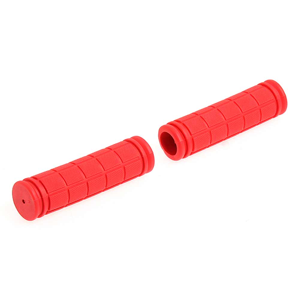 1 par de guidão de bicicleta, peças de borracha macia, ciclismo, mountain bike, scooter, barra de engrenagem fixa, ferramenta de extremidade, acessórios 88: Vermelho