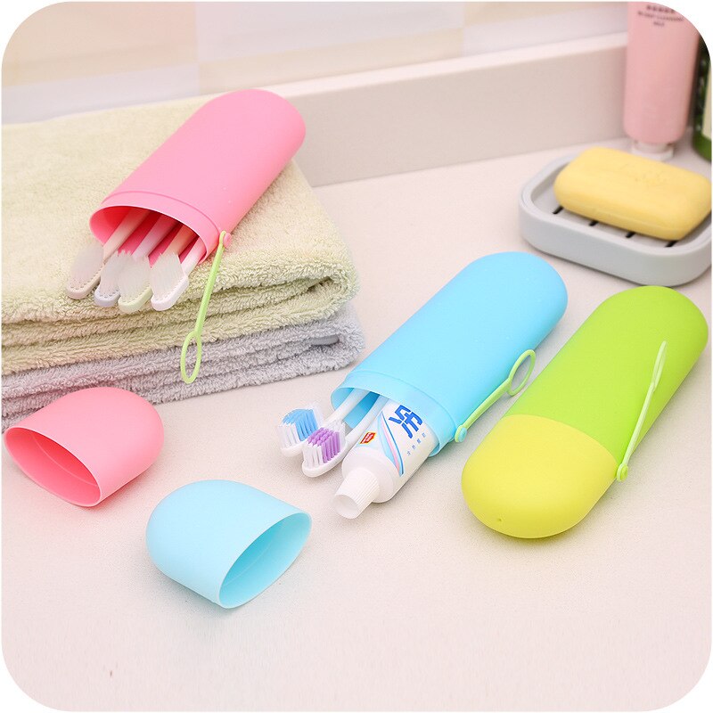 Draagbare Tandenborstel Houder Cover Case Box Toothbpaste Case Travel Camping Wandelen Capsule Badkamer Opslag Mondwater Cup