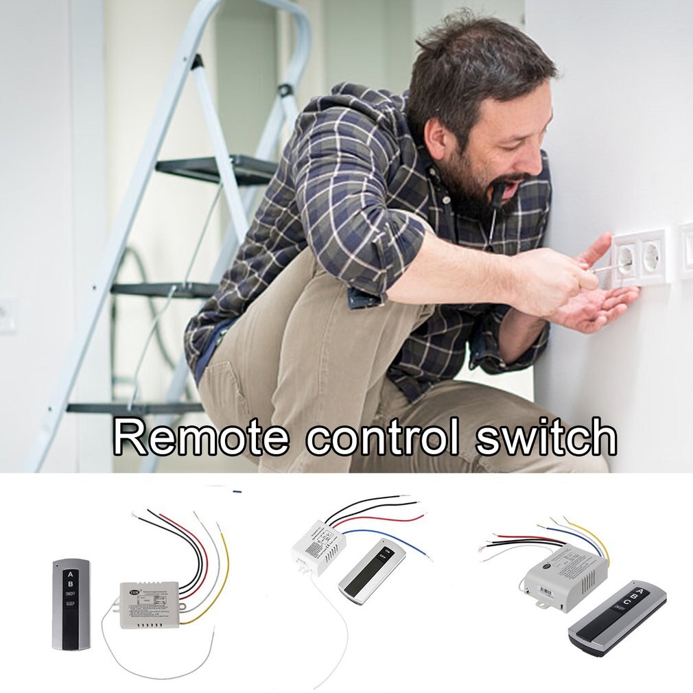 Wireless Lamp Remote Control Switch Receiver Transmitter Easy Installation Portable Remote Switch For LED Lights