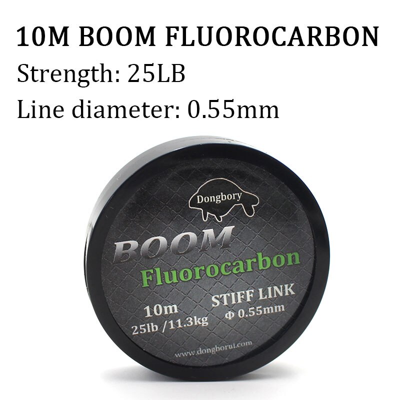 Línea de pesca de carpa, fluorocarbono, súper rígida: 25LB