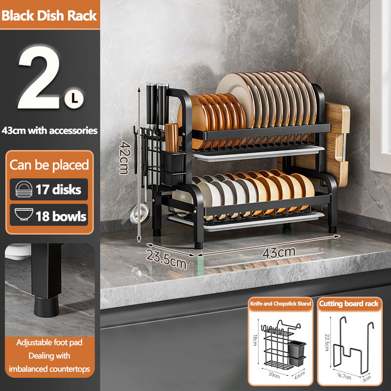 Haushalt Multifunktionale Küche Geschirr Rack Trocknen Lagerung Organizer Schalen Stäbchen Utensilien Schrank Arbeitsplatte Platzsparend