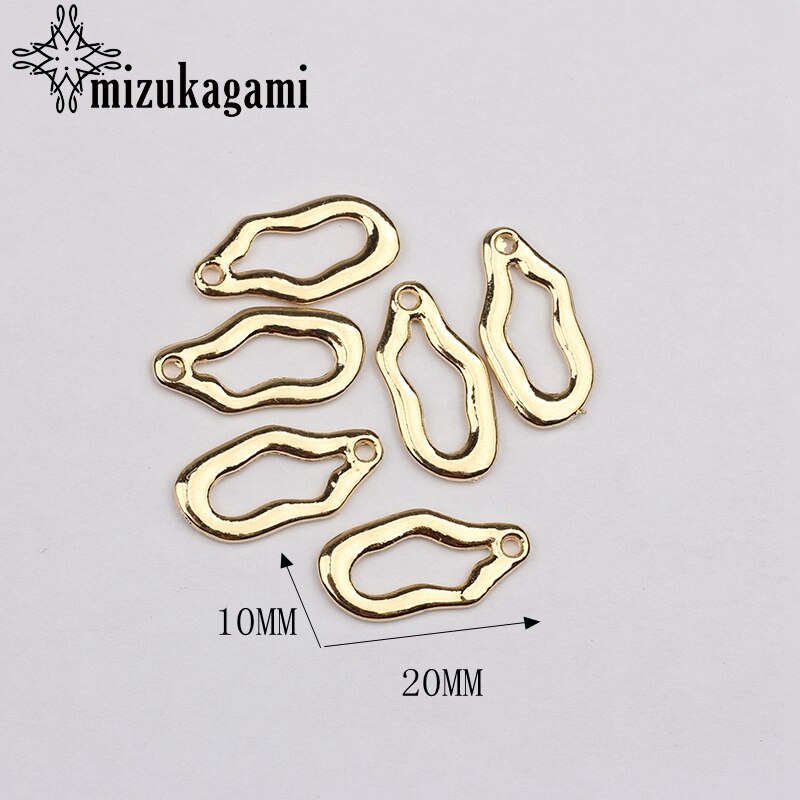 Mini géométrique rond cercle Rectangle connecteur breloques 10 pièces/lot pour bricolage boucles d'oreilles fabrication de bijoux