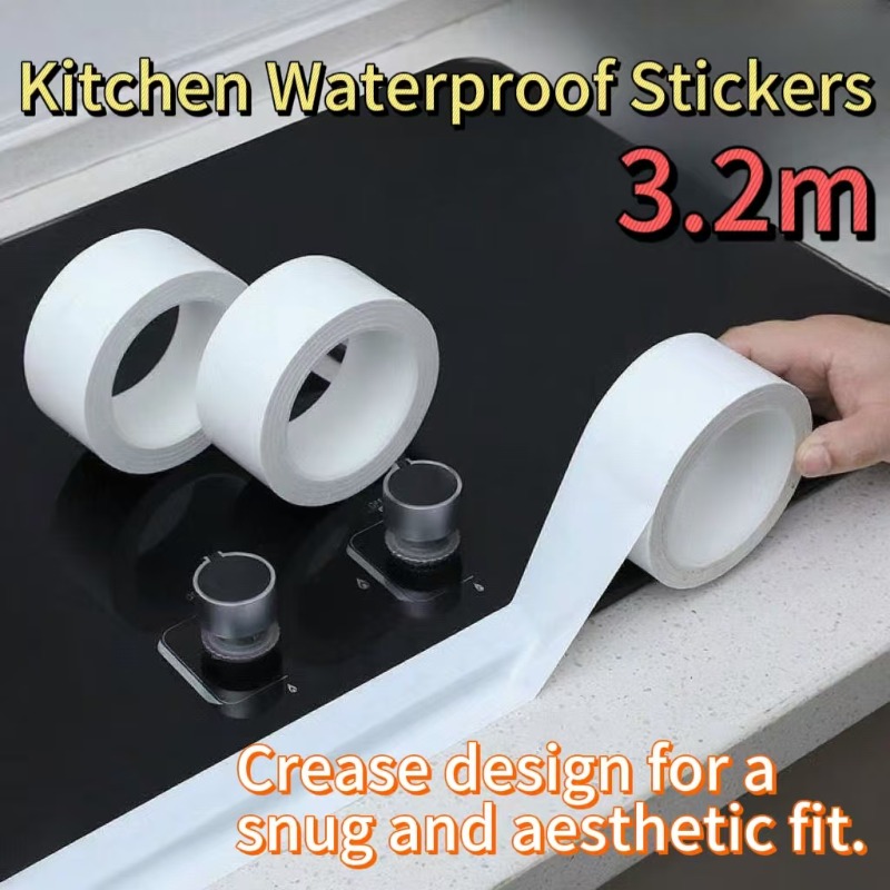 Tiras de cinta de sellado para baño y ducha, autoadhesivas de PVC, pegatina de pared impermeable para baño, cocina, tira de calafateo a prueba de moho para fregadero