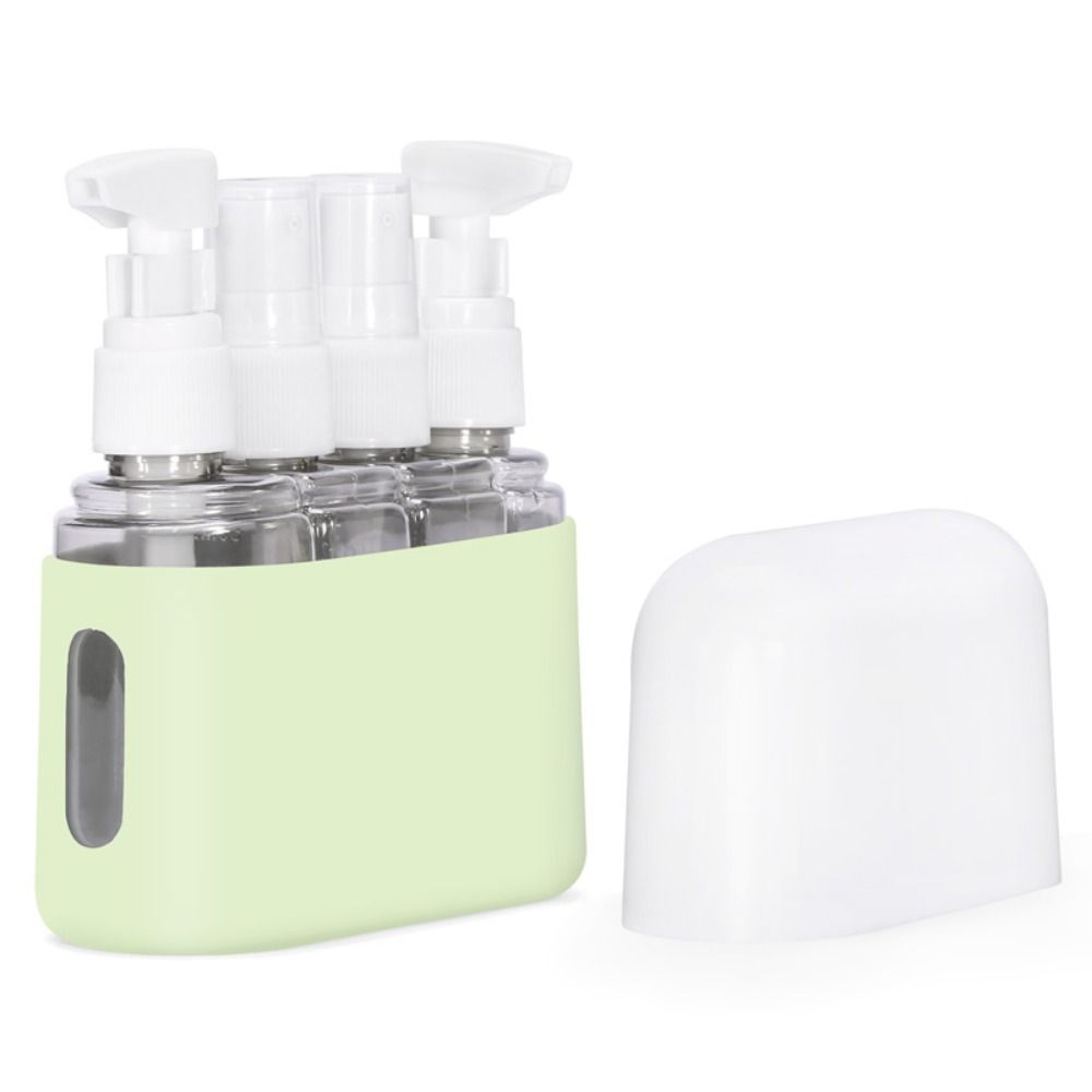 2/3/4 stk. genopfyldelige rejseflasker kombineret shampoo shower lotion dispenser tom sprayflaske kosmetikbeholdere med tragt: Blomme