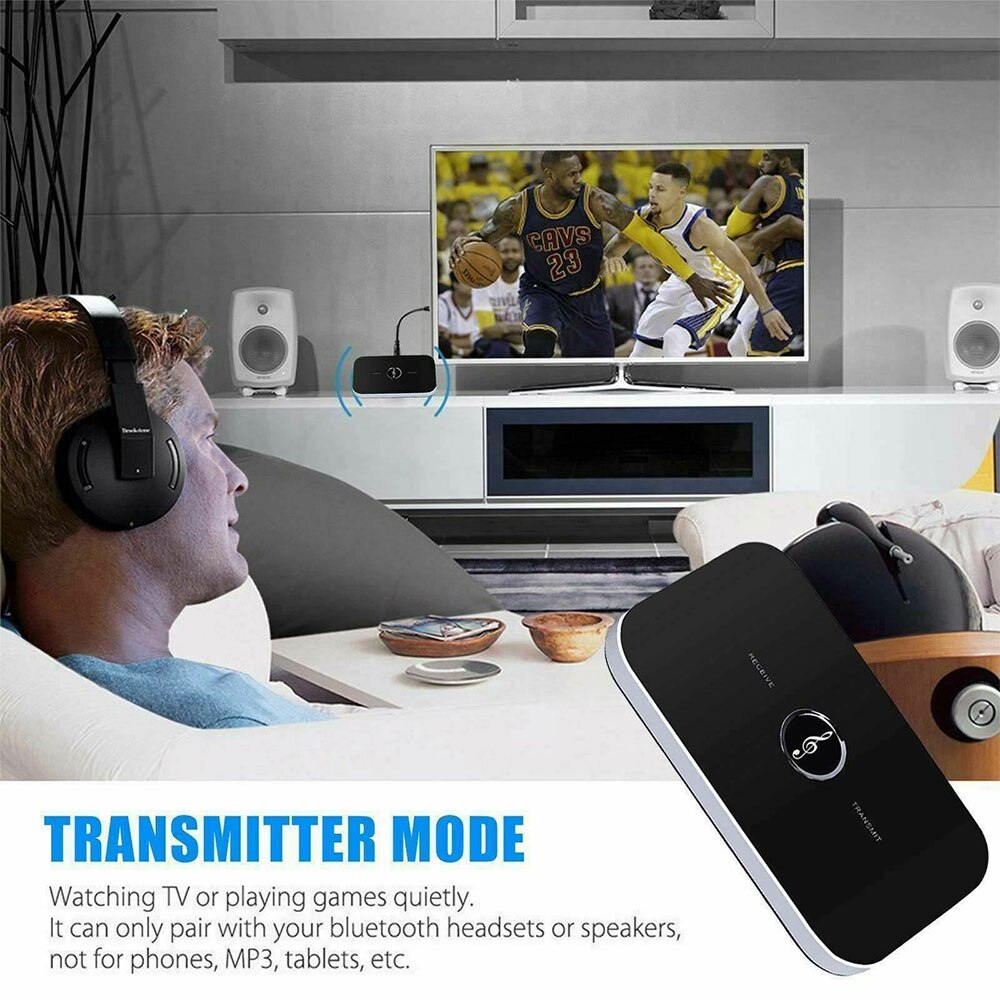 2 In 1 Wireless Bluetooth Transmitter Receiver Stereo Noise Reduction For TV PC Speaker Adapter For Android IOS Smart Phone