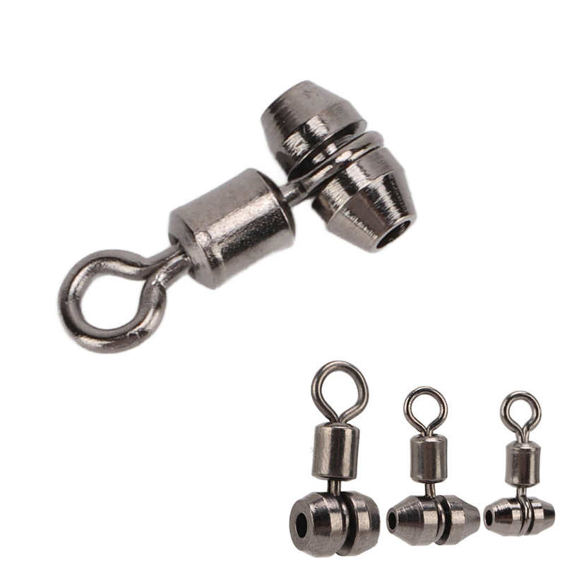 Triple Barrel Swivel Rotating Fishing Swivels for Freshwater and Saltwater