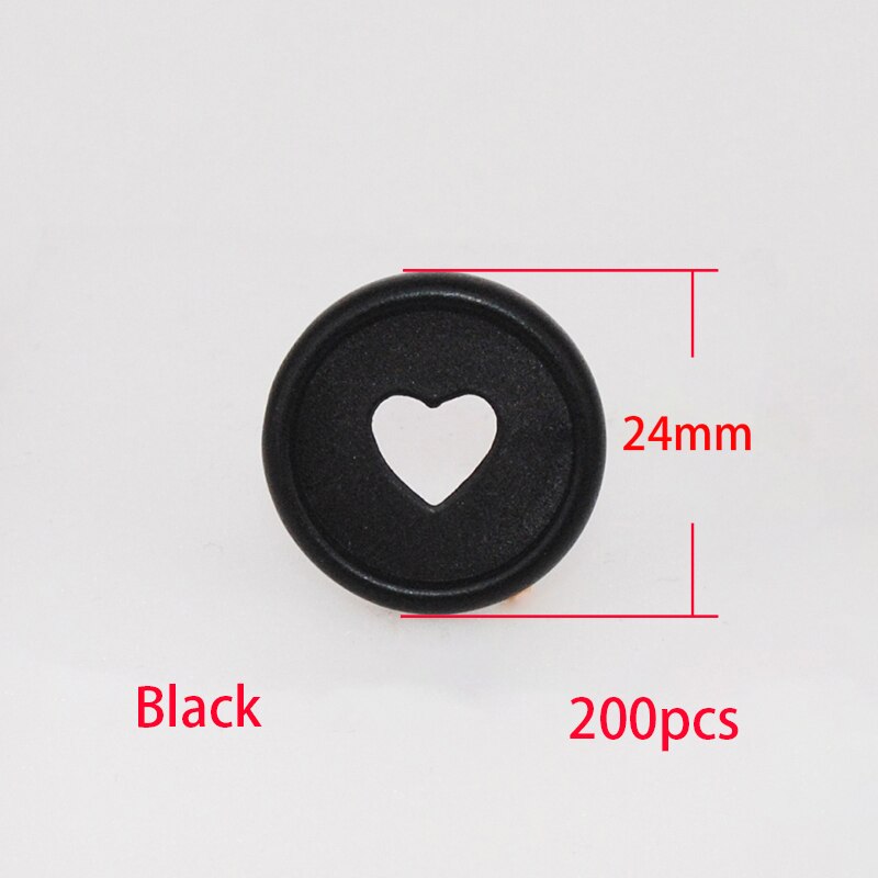 200pcs Mushroom Planner Binding Discs Binding Buckle Disc Binder Notebook Binder Ring DIY Planner Accessories School Supplies: Black-200pcs