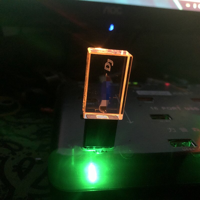 Brand Usb 3.0 High Speed Schrijven Lezen Kleurrijke Led Licht Dj Premium Led Pendrive Met Doos 16Gb 32gb 64Gb 128Gb: 3.0 16GB / Orange LED