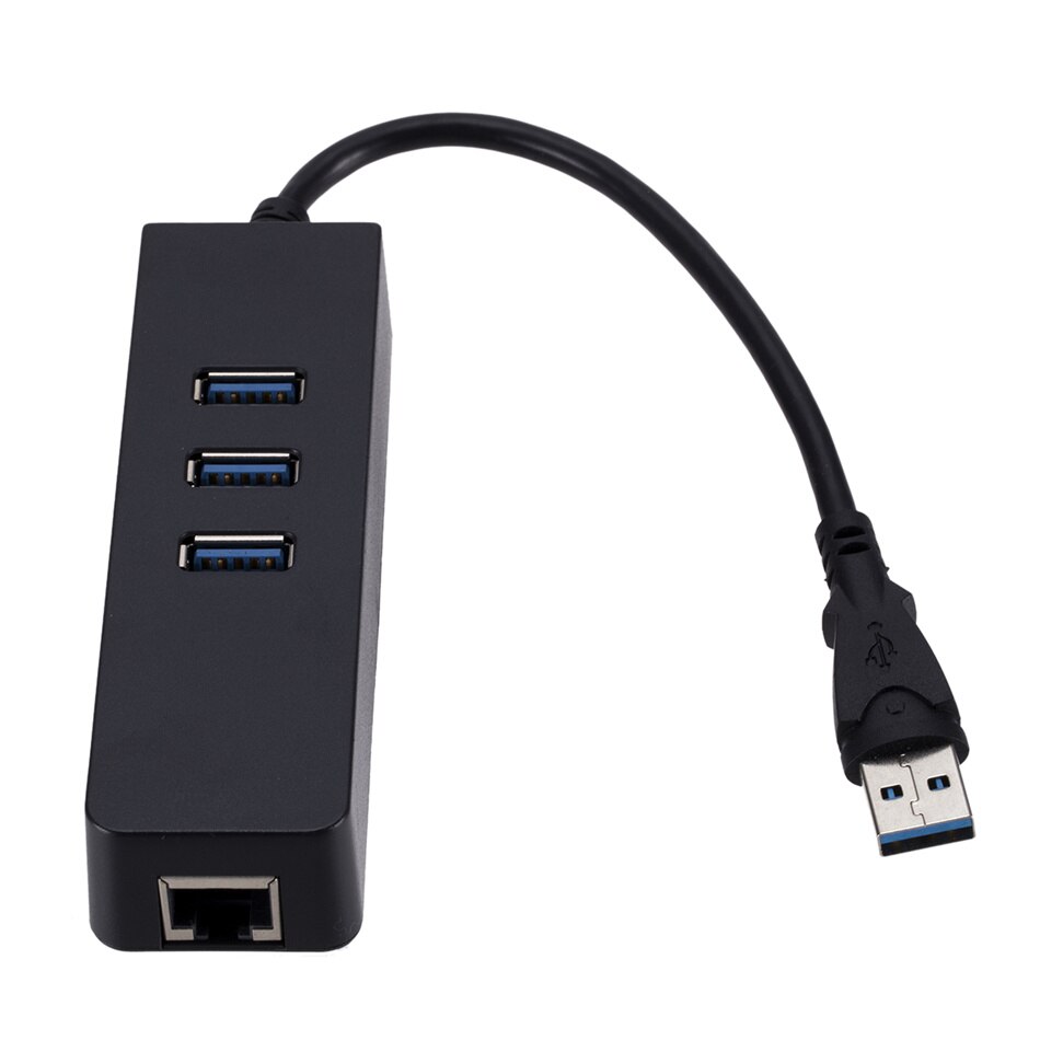 Usb- 3.0 -gigabit-ethernet-adapter mit 3 usb -anschlüssen, usb- 3.0- hub mit usb-zu-  rj45- lan-netzwerkkarte für macbook und mac-desktop + micro-usb-ladegerät