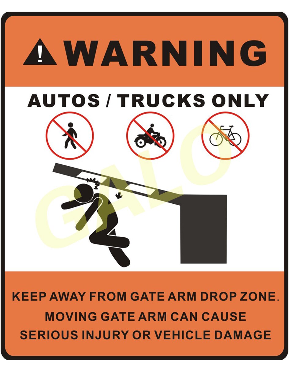 GALO SLIDING GATE / SWING GATE /BARRIER GATE WARNING SIGN For automatic doors