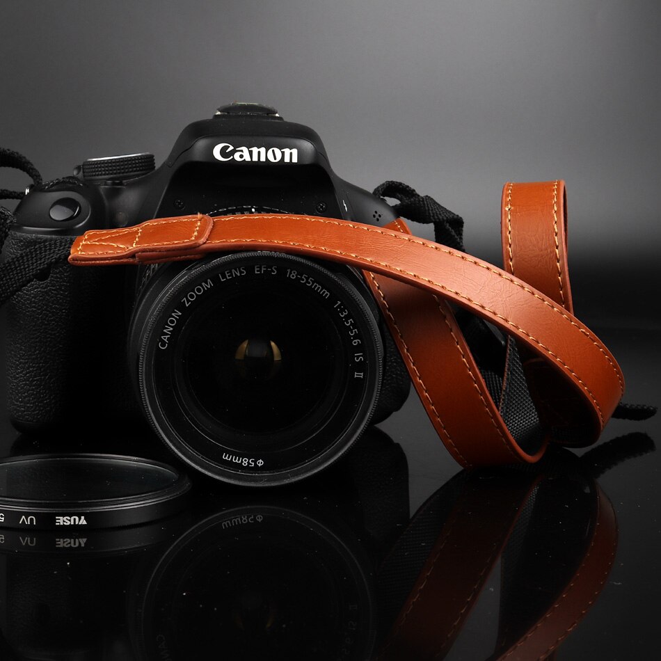 Courroie d'épaule en cuir PU pour Canon EOS 200D 1100D 1200D 1300D M50 M100 M10 M6 M5 M3 pour PowerShot G1X Mark II