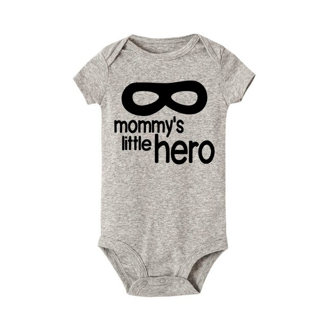 Casual Toddler Infant Baby Boys Girls Funny Print Short Sleeves Cotton Onesies Playsuit Bodysuit: Gray / Newborn