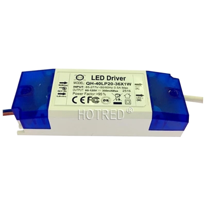 1 pcs AC 85-277 V 20 W 30 W 36 W LED Driver 20-36x1W 350mA DC60-120V High Power LED Powr Supply Voor Schijnwerper