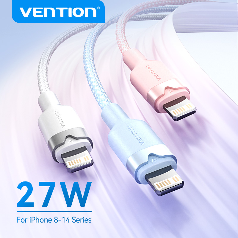 Vention Usb Type C Pd 27W Kabel Voor Iphone 15 14 13 12 Pro X 8 Snelle Usb C Kabel Voor Iphone Oplaadkabel Usb Type C Kabel