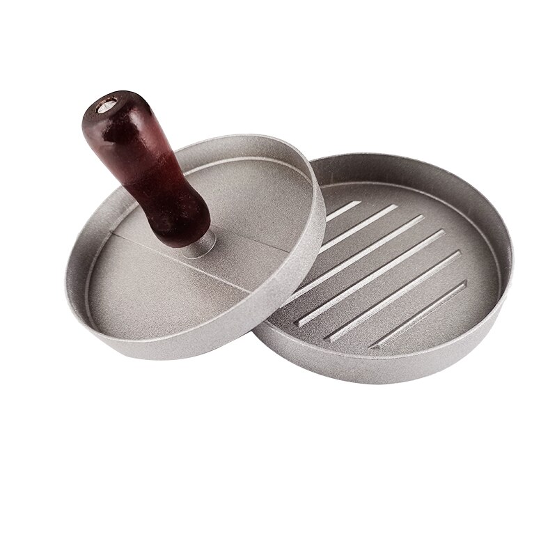 Non-stick Burger Druk Aluminium Hamburger Mold Maker Met 100 Papers Voor Bbq Grill