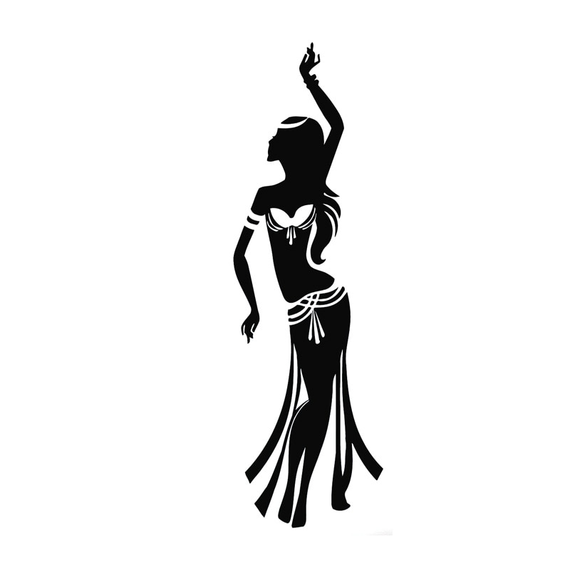 Belly Dance Classroom Door Stickers Female Dressing Room Bathroom Stickers 2WS0057