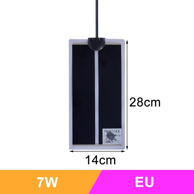 5-35W Heizung Warme Pad Terrarium Reptilien Wärme matt Einstellbare Temperatur Regler Inkubator Klettern Haustier matt Werkzeuge Schwarz: 7W EU
