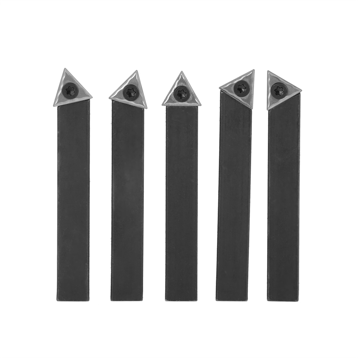 1/4 Inch Mini Indexable Carbide Lathe Turning Tool Holder Lathe Bit Set with Carbide Inserts 5 Pieces Lathe Cutter Turning Lathe