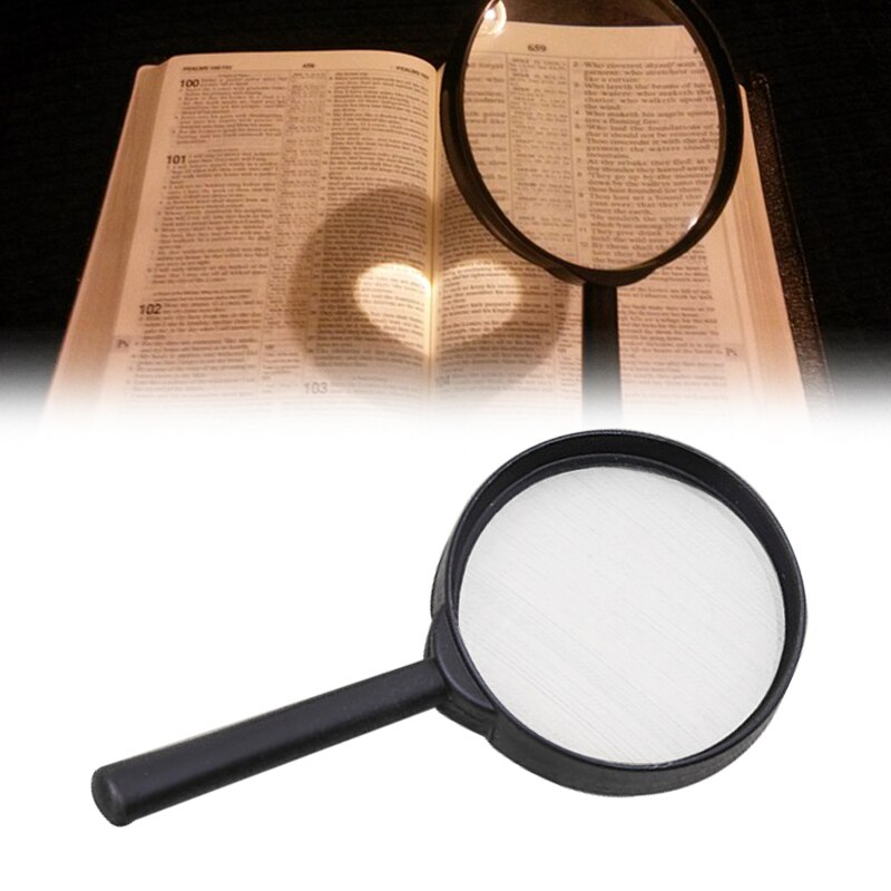 Magnifying Glass Handheld Magnifier for Reading Book Inspection Handheld High Definition Reading Magnifier Glass Eye Loupe: black