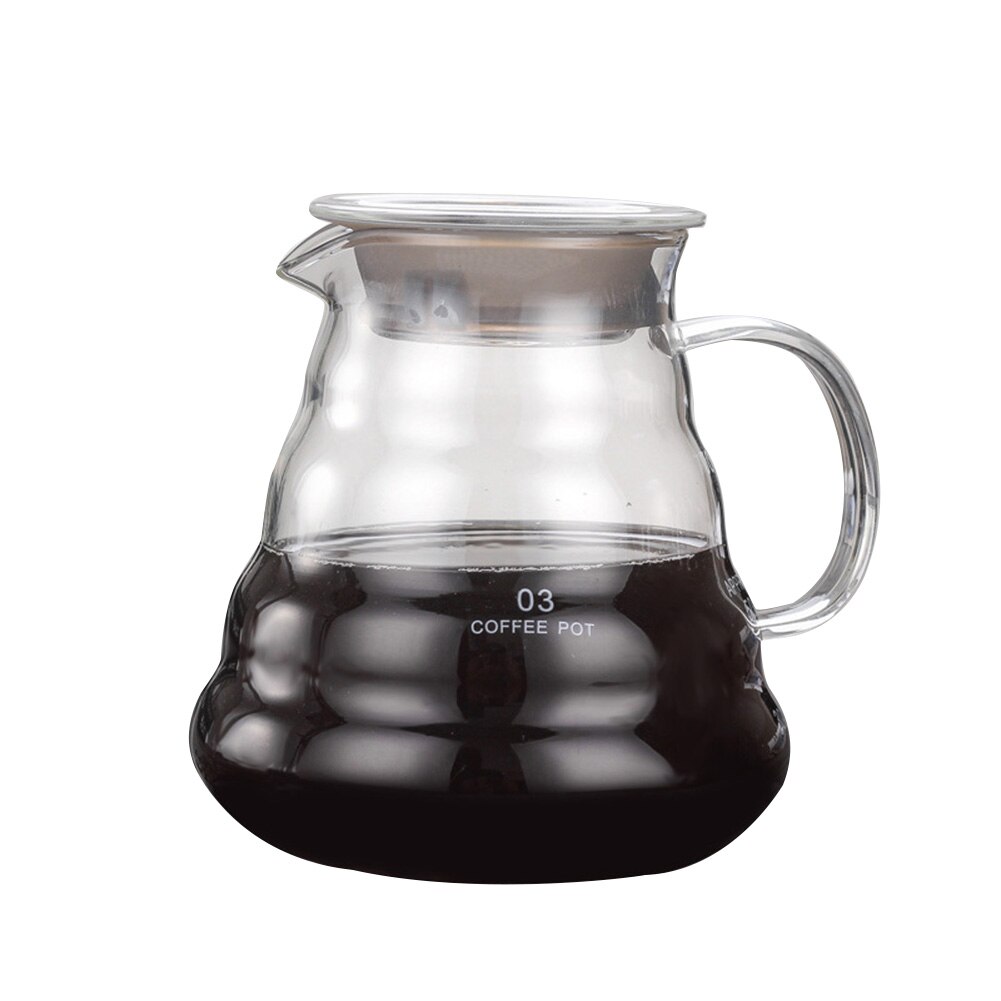 Hittebestendig Glas V60 Bereik Server Drip Ketel Water Fles Barista Koffie Kruik met Handvat Rubber Seal Theepotten 360/ 600/800ml: 3