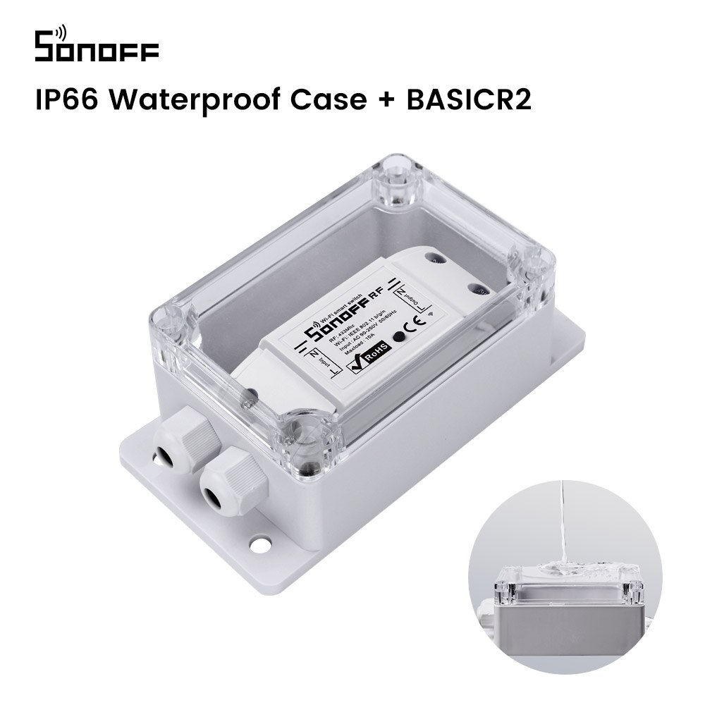 Itead Sonoff IP66 Waterdichte Cover Case Junction Box Compatied Met Sonoff Basic/Rf/Pow/Dual/TH10/TH16 Smart Home Wifi Schakelaar