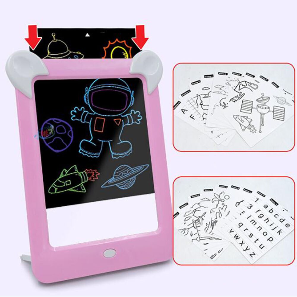 3D Magic Light Up Tekening Pad Kinderen Tekentafel Puzzel Licht Boord Kinderen Hersenen Ontwikkeling Speelgoed Puzzel Tekening