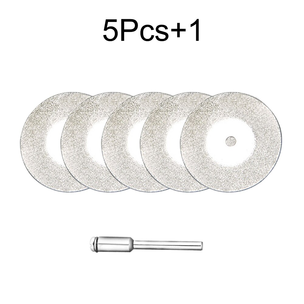 For Dremel Tool Accessories Mini Diamond Cutting Disc for Rotory Accessories Grinding Wheel Rotary Circular Saw Blade Abrasive: 18mm / 5pcs Saw blade 1rod