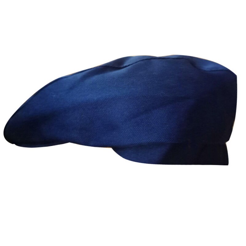 Hotel Head Wrap Pirate Hat Forward Hat Visors Chef Beret Chef Hat Cap Work Hats Solid Color Red White black Berets Cap: navy blue