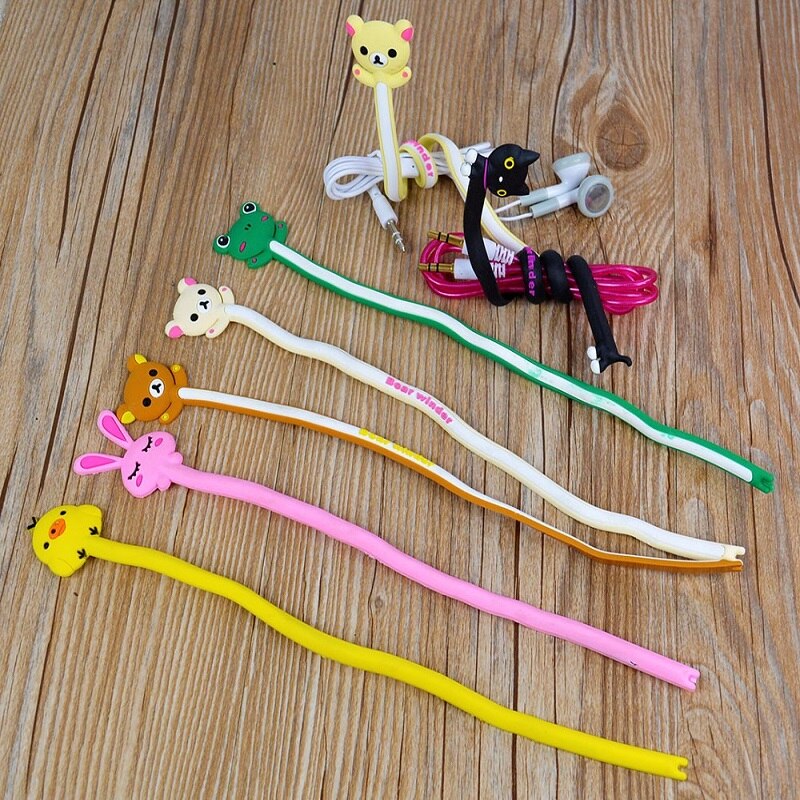 Headphone Wire Holder Organizer Winder Cord Long Cable Earphone Animal Wrap