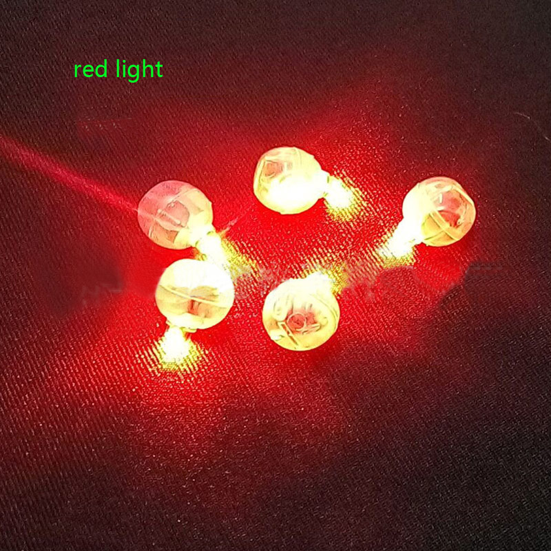 20 Stuks Gekleurde Ronde Mini Led Rgb Flash Bal Lamp Zet In Papieren Lantaarn Ballon Verlichting Voor Wedding Party Kerst decoratie: red
